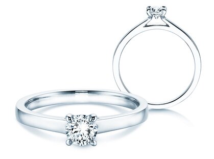 Verlovingsring Modern in 14K witgoud met diamant 0,30ct G/SI