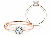 Verlovingsring Modern in 14K roségoud met diamant 0,40ct G/SI