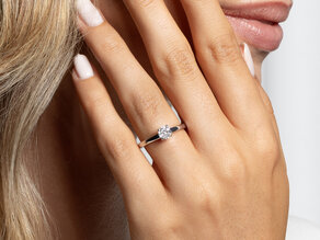 Verlovingsring Modern in 9K geelgoud met diamant 0,50ct G/SI