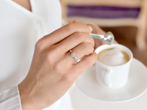 Verlovingsring Modern in 9K witgoud met Lab-grown diamant 0,50ct E/VS