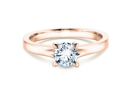 Verlovingsring Modern in 14K roségoud met diamant 0,50ct H/SI