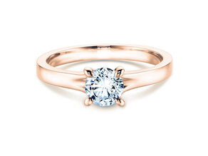 Verlovingsring Modern in 14K roségoud met diamant 0,50ct H/SI