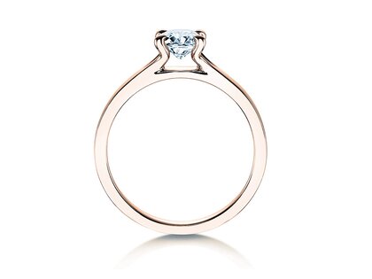 Verlovingsring Modern in 14K roségoud met diamant 0,50ct H/SI