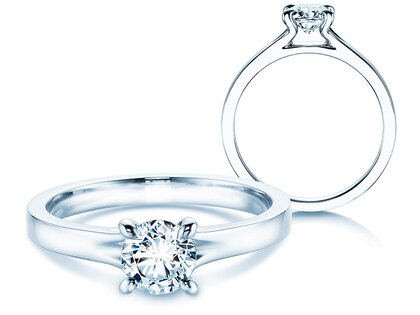 Verlovingsring Modern in 9K witgoud met Lab-grown diamant 0,50ct E/VS