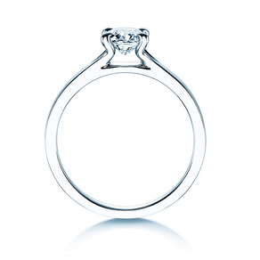 Verlovingsring Modern in 9K witgoud met Lab-grown diamant 0,50ct E/VS