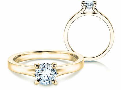 Verlovingsring Modern in 18K geelgoud met diamant 0,50ct G/SI