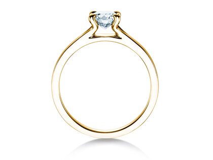 Verlovingsring Modern in 18K geelgoud met diamant 0,75ct D/IF