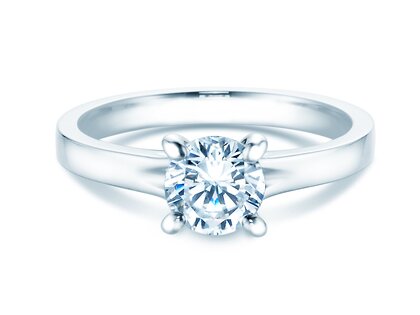 Verlovingsring Modern in 18K witgoud met diamant 1,50ct G/IF