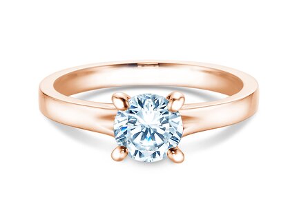 Verlovingsring Modern in 18K roségoud met diamant 1,00ct G/SI