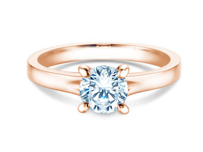 Verlovingsring Modern in 18K roségoud met diamant 1,00ct G/SI