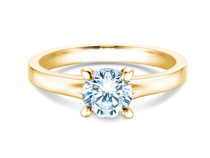 Verlovingsring Modern in 9K geelgoud met diamant 1,00ct H/SI