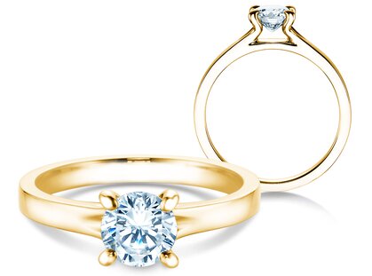 Verlovingsring Modern in 14K geelgoud met diamant 1,00ct G/SI