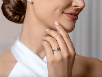 Verlovingsring Modern in 18K geelgoud met diamant 0,75ct D/IF