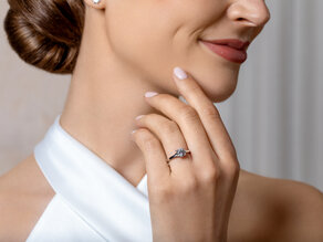 Verlovingsring Modern in 18K geelgoud met diamant 0,75ct D/IF