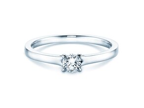 Verlovingsring Modern in 9K witgoud met diamant 0,25ct H/SI