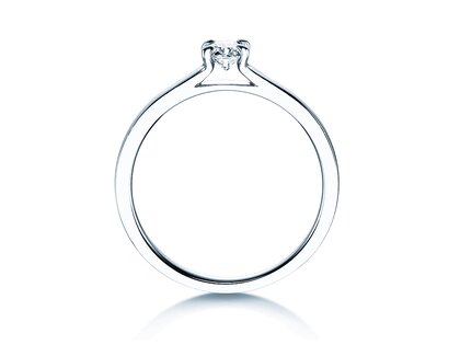Verlovingsring Modern in 9K witgoud met diamant 0,25ct H/SI