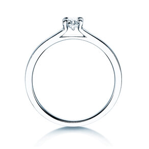 Verlovingsring Modern in 9K witgoud met diamant 0,25ct H/SI