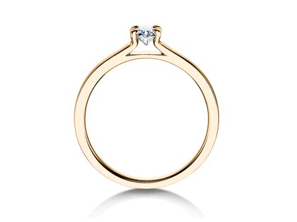 Verlovingsring Modern in 9K geelgoud met diamant 0,25ct G/SI