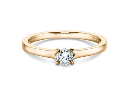Verlovingsring Modern in 9K geelgoud met diamant 0,25ct G/SI