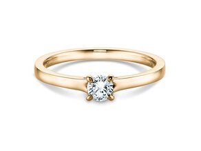 Verlovingsring Modern in 9K geelgoud met diamant 0,25ct G/SI