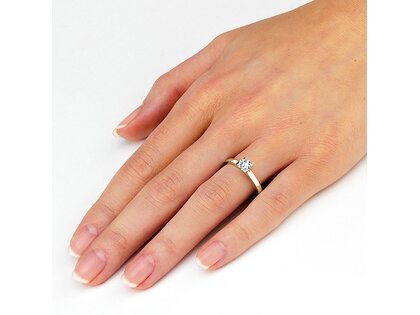 Verlovingsring Modern in 9K geelgoud met Lab-grown diamant 0,50ct E/VS