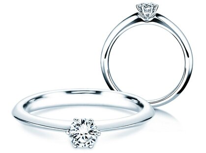Verlovingsring The One in platina 950/- met diamant 0,25ct G/SI