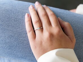 Verlovingsring Princess in 14K witgoud met diamant 0,25ct G/SI