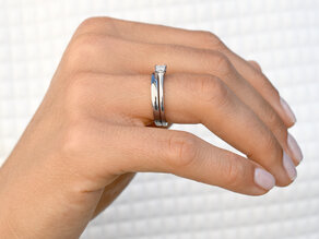 Verlovingsring Princess in 14K witgoud met diamant 0,25ct G/SI