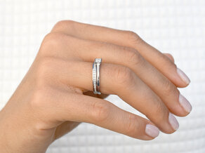 Verlovingsring Princess in 14K witgoud met diamant 0,25ct G/SI