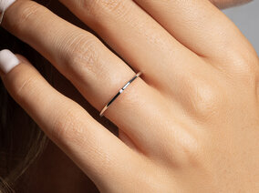 Verlovingsring Promise Petite in zilver 925/- met diamant 0,005ct G/SI