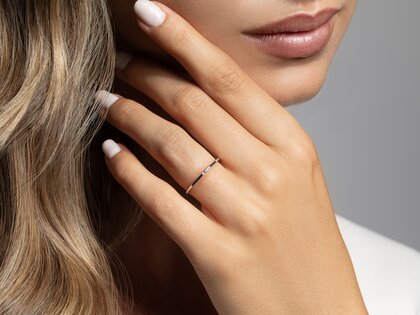 Verlovingsring Promise Petite in 9K witgoud met diamant 0,005ct G/SI