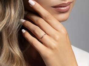 Verlovingsring Promise Petite in 9K witgoud met diamant 0,005ct G/SI
