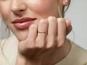 Verlovingsring Promise Petite in 9K witgoud met diamant 0,005ct G/SI