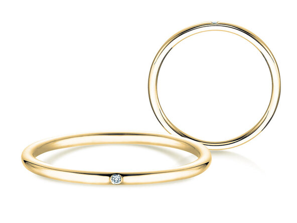 Verlovingsring Promise Petite in 9K geelgoud met diamant 0,005ct G/SI
