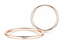 Verlovingsring Promise Petite in 14K roségoud met diamant 0,005ct G/SI