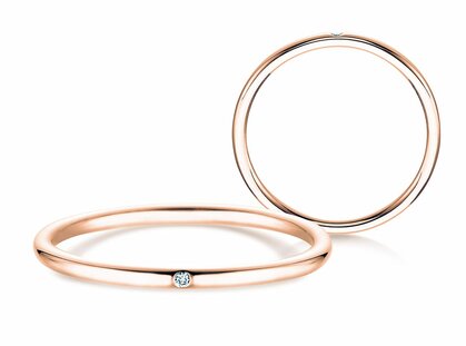 Verlovingsring Promise Petite in 14K roségoud met diamant 0,005ct G/SI