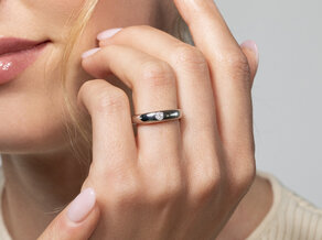 Verlovingsring Promise in zilver 925/- met diamant 0,10ct D/IF