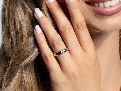 Verlovingsring Promise in 9K witgoud met diamant 0,25ct H/SI