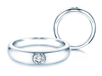 Verlovingsring Promise in 9K witgoud met diamant 0,25ct H/SI