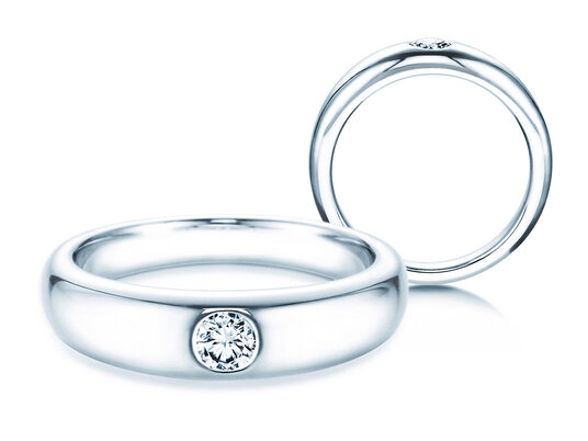 Verlovingsring Promise in 9K witgoud met diamant 0,25ct H/SI