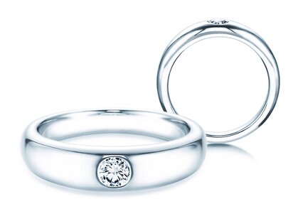 Verlovingsring Promise in 14K witgoud met diamant 0,25ct H/SI