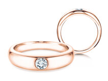 Verlovingsring Promise in 18K roségoud met diamant 0,05ct G/SI