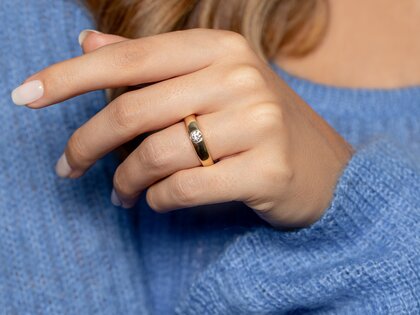 Verlovingsring Promise in 14K witgoud met diamant 0,30ct G/IF