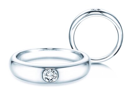 Verlovingsring Promise in platina 950/- met diamant 0,25ct H/SI