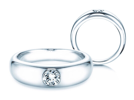 Verlovingsring Promise in 18K witgoud met diamant 0,30ct H/SI