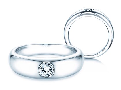 Verlovingsring Promise in 14K witgoud met diamant 0,30ct G/IF