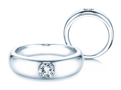 Verlovingsring Promise in 18K witgoud met diamant 0,30ct G/SI