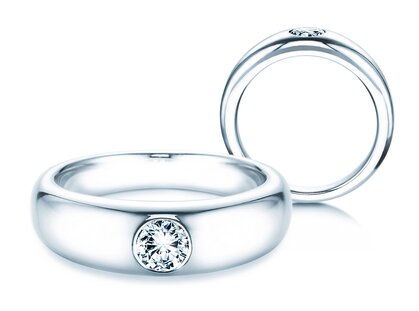 Verlovingsring Promise in 14K witgoud met diamant 0,40ct G/SI
