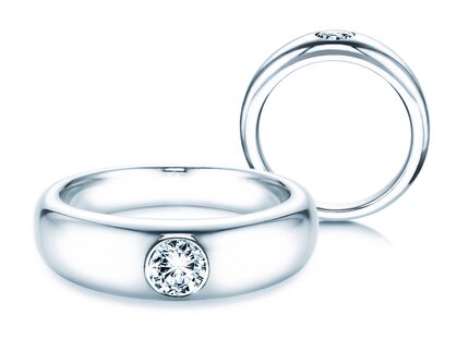 Verlovingsring Promise in platina 950/- met diamant 0,40ct G/SI