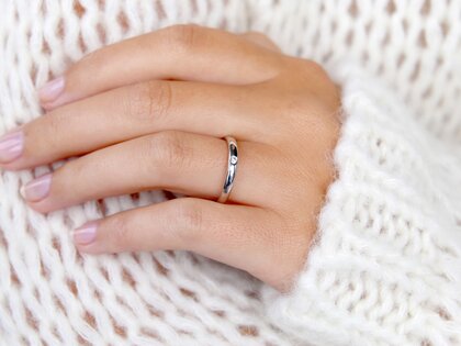 Verlovingsring Promise in zilver 925/- met diamant 0,05ct H/SI